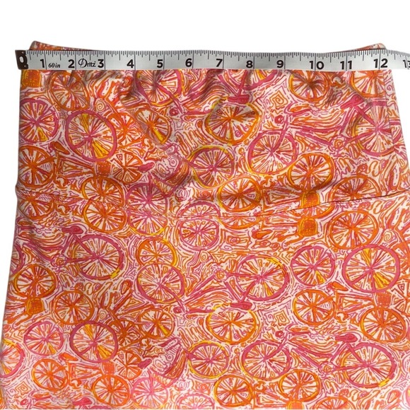 Lilly Pulitzer Petula Strapless Mini Dress or Skirt Ten Speed Bike Print Pink XS - Picture 6 of 9